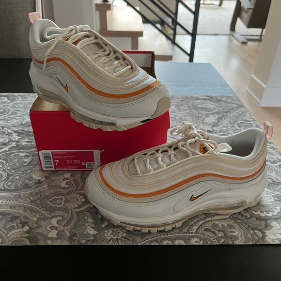 Nike Women's Air Max 97 Phantom/Sanddrift/Light Curry NEW - Picture 1 of 11